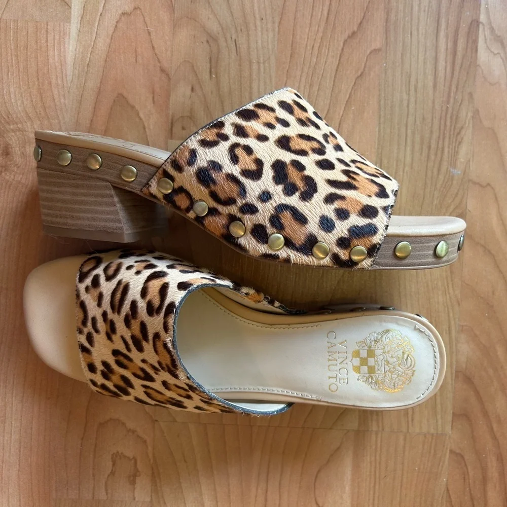 Stitch Fix Vince Camuto Haniya studded mule in leopard , Size 7.5 - Picture 4 of 5